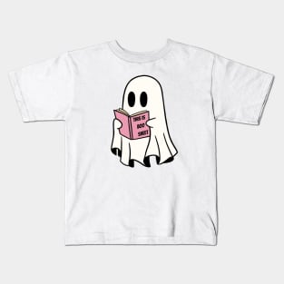 This Is Boo Sheet Cute Ghost Reading Book Spooky Halloween Party Kids T-Shirt